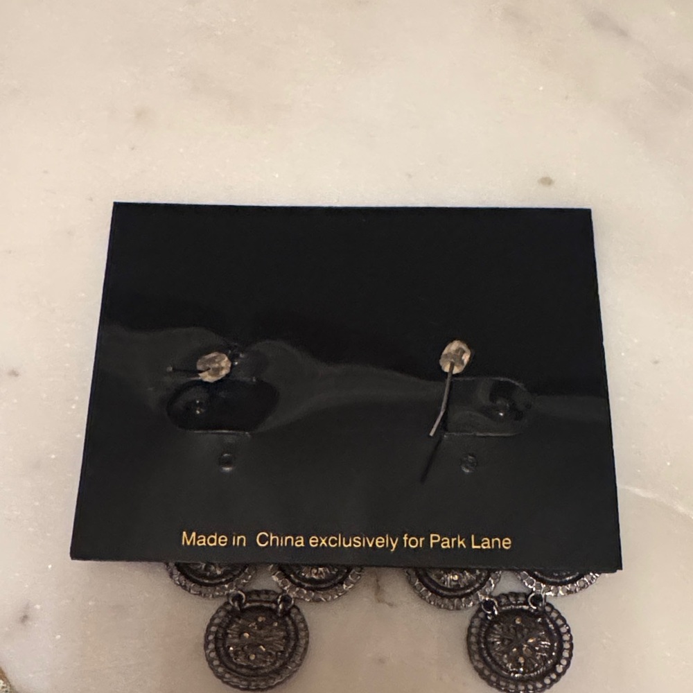 Park Lane Gold and Black Medallion Necklace & Earrings Set - Picture 5 of 8